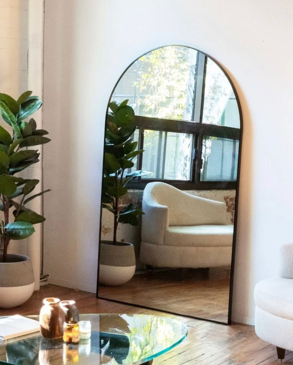 Over size aluminum Arch Mirror (3 sizes) - SHAGHAF HOME