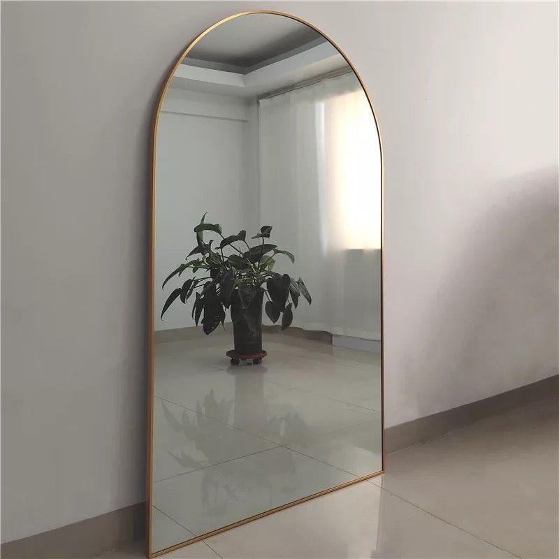 Oversize arch Mirror gold frame (2 sizes) - SHAGHAF HOME
