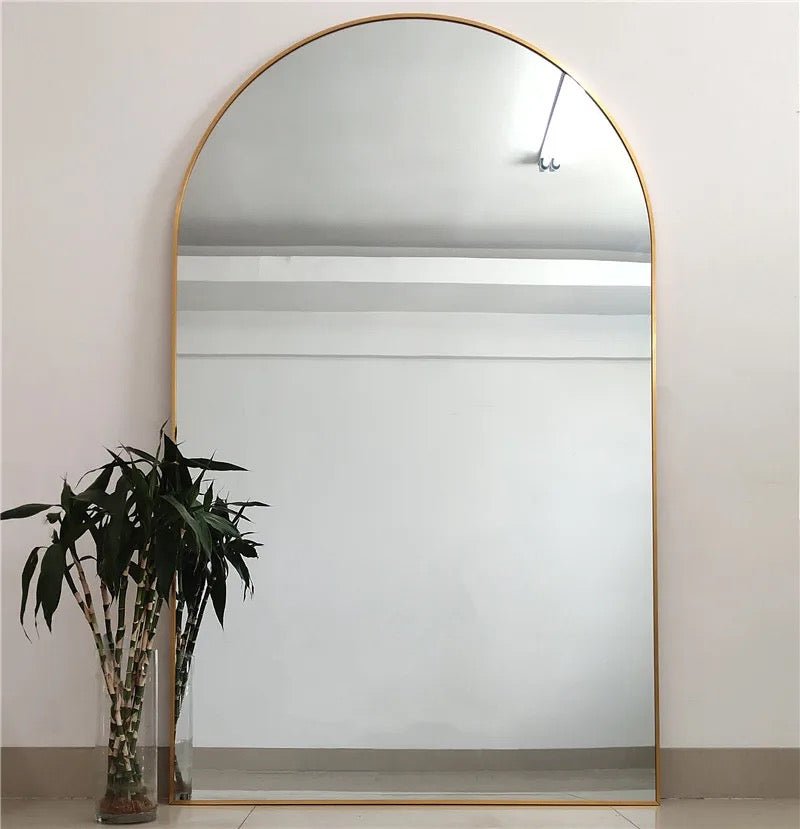 Oversize arch Mirror gold frame (2 sizes) - SHAGHAF HOME