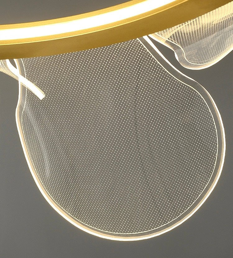 Oyster gold LED modern chandelier - SHAGHAF HOME