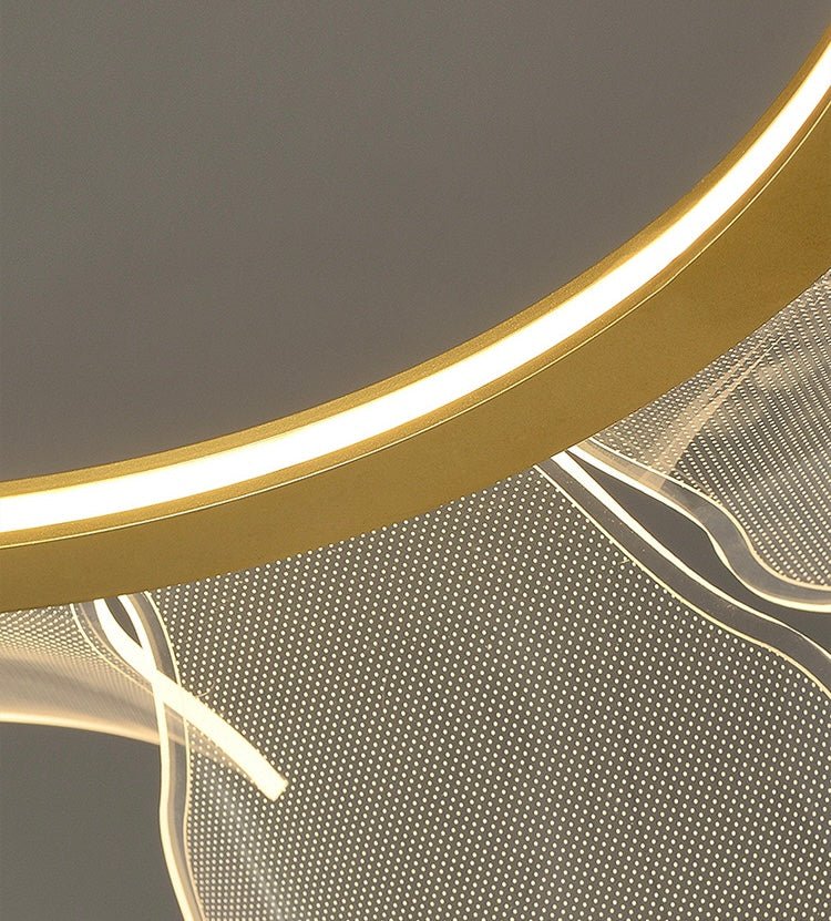 Oyster gold LED modern chandelier - SHAGHAF HOME