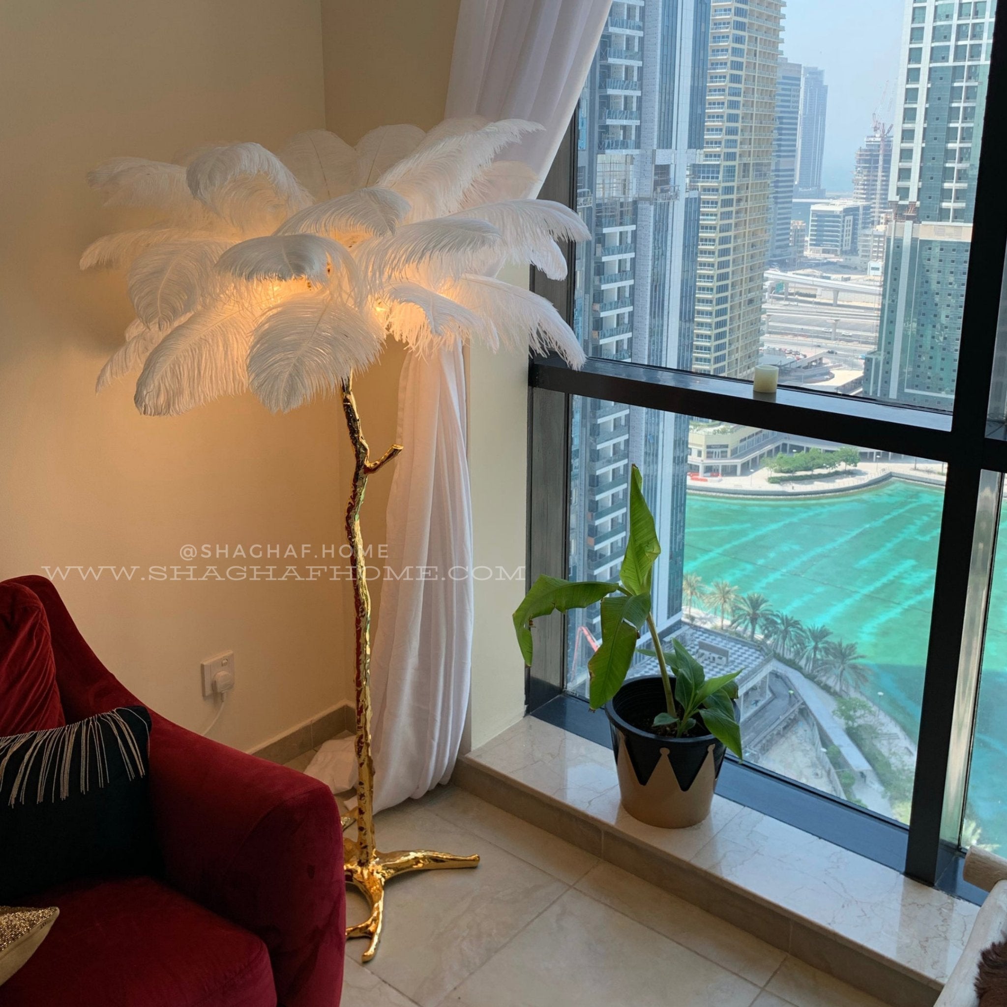 Palm tree floor lamp - SHAGHAF HOME