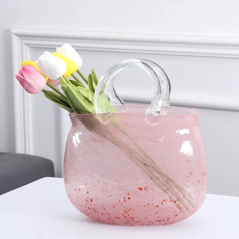 PINKY bag shape glass vase - SHAGHAF HOME