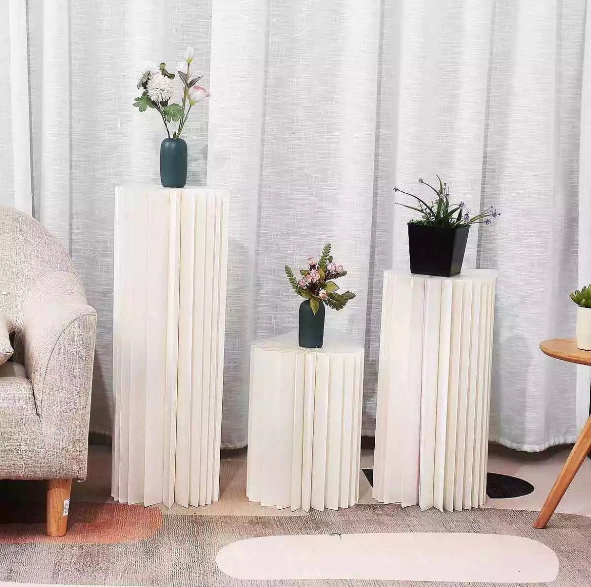 PVC acrylic top paper foldable stands set - SHAGHAF HOME