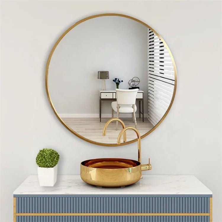 Round Aluminum Wall Mirror 80x80 CM - SHAGHAF HOME