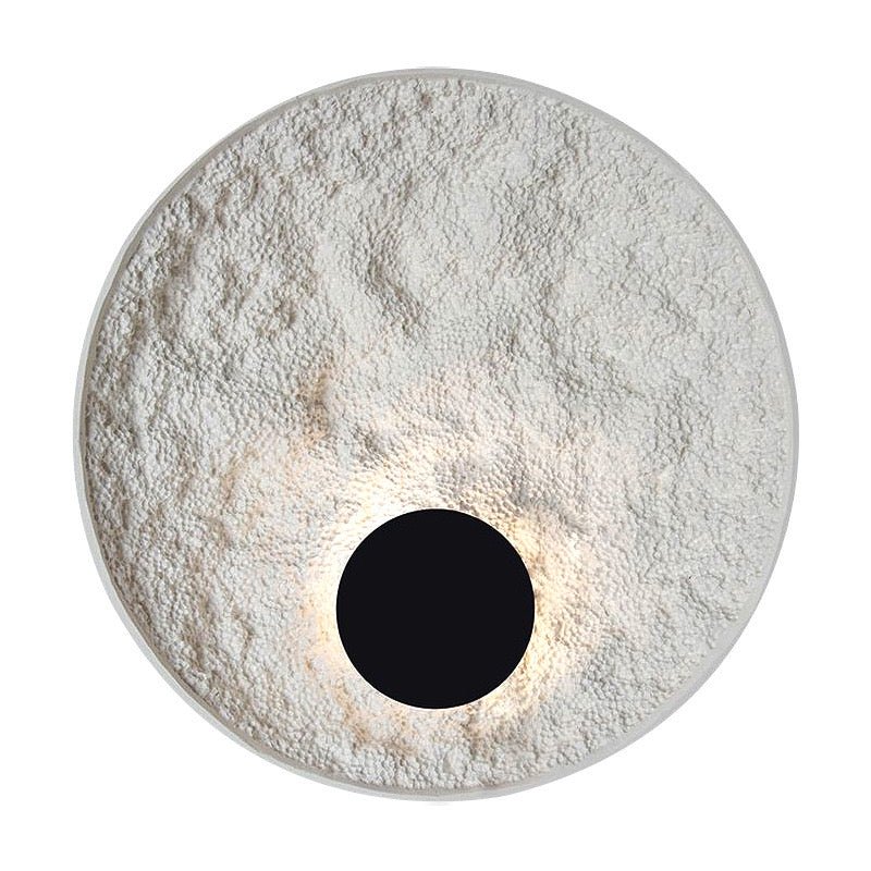 Round Moon textures wall lamp - SHAGHAF HOME