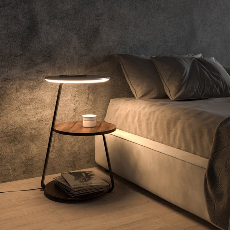 Side table with wireless charger - SHAGHAF HOME