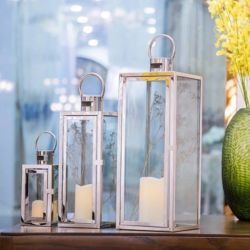 Silver Lanterns set for home decorating - SHAGHAF HOME