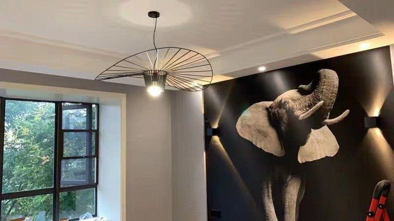 Vartue umbrella shape modern black ceiling light - SHAGHAF HOME