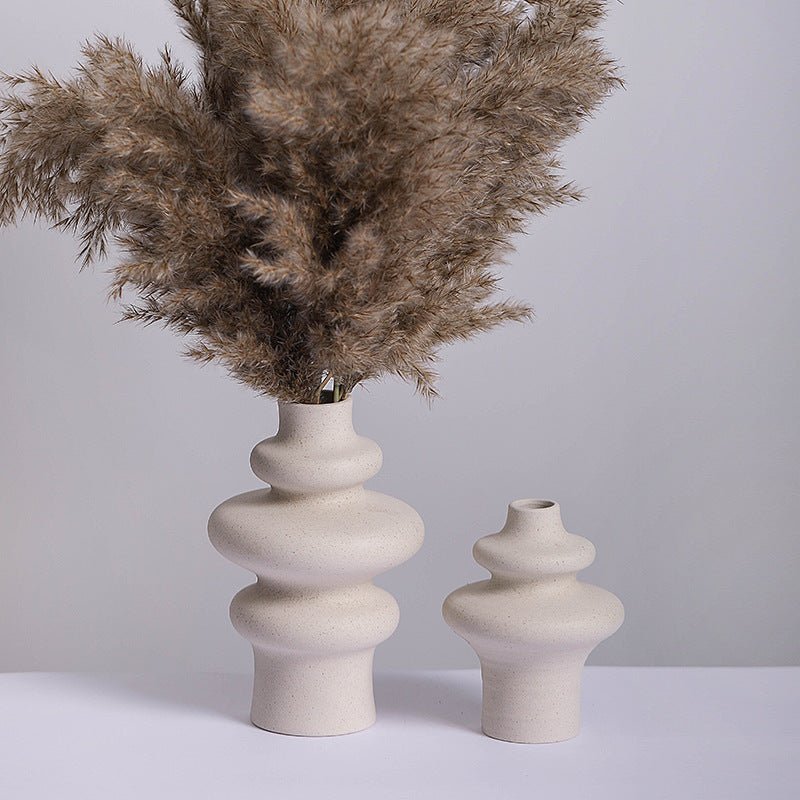 Wavy ruffle ceramic vases set ( 2 vases ) - SHAGHAF HOME