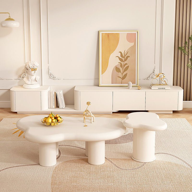 Whimsy Cream Cloud-Shaped Coffee tables set - SHAGHAF HOME