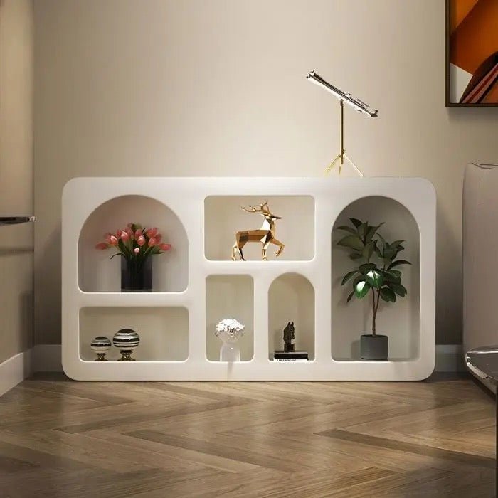 White arch Arched display cabinet - SHAGHAF HOME