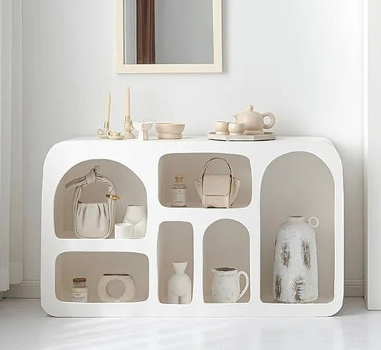 White arch Arched display cabinet - SHAGHAF HOME