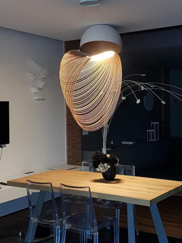 Wood rings modern design chandelier - SHAGHAF HOME