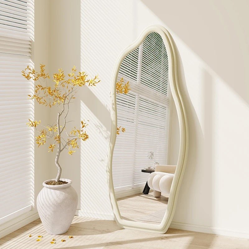 ZURA irregular shape velvet mirror - SHAGHAF HOME