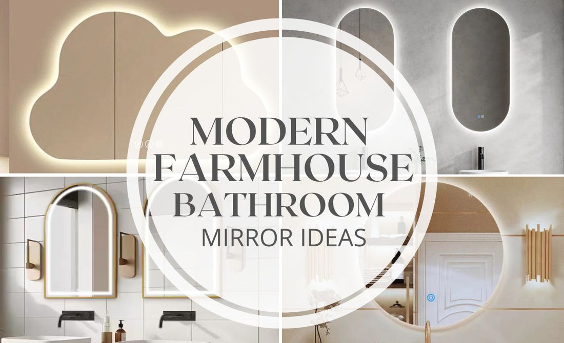 14 Modern Farmhouse Bathroom Mirror Ideas (Dubai, UAE) - SHAGHAF HOME