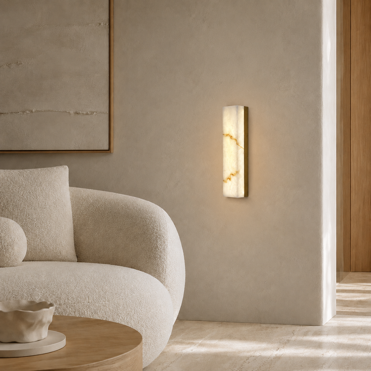 Lumière Marble-Effect Wall Lamp