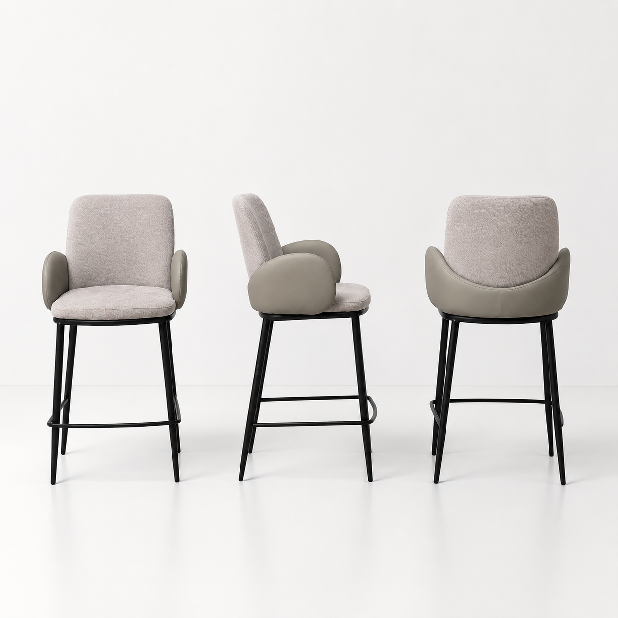 Porto Contemporary Kitchen Island Bar Stool