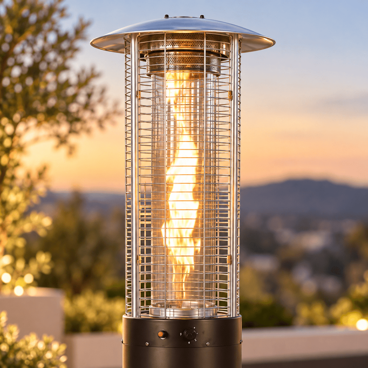 15KW Outdoor Patio Gas Heater with Glass Flame Tube - SHAGHAF HOME