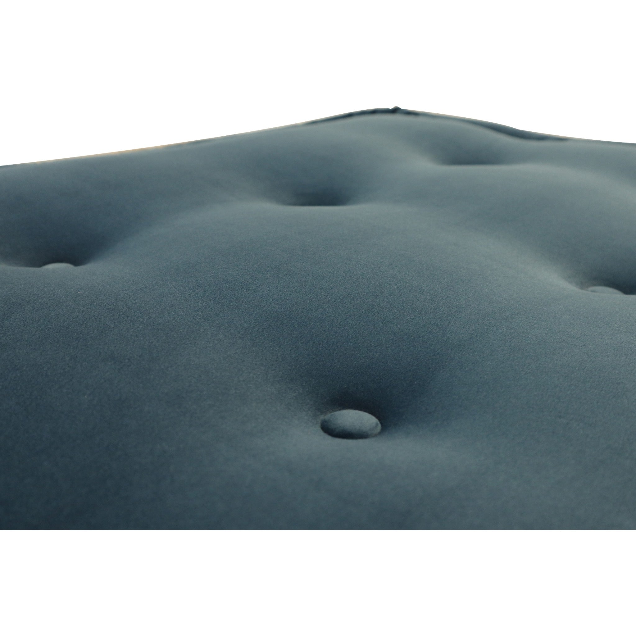 Damascus Mother of Pearl Ottoman - Blue Suede Upholstery