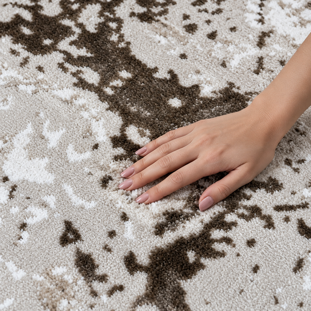 Brown Beige Abstract Rug 150x230cm | SHAGHAF HOME UAE