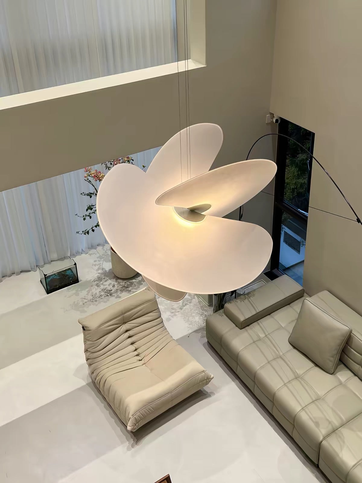Sculptural Silk Fabric Pendant Light – 60 cm & 80 cm
