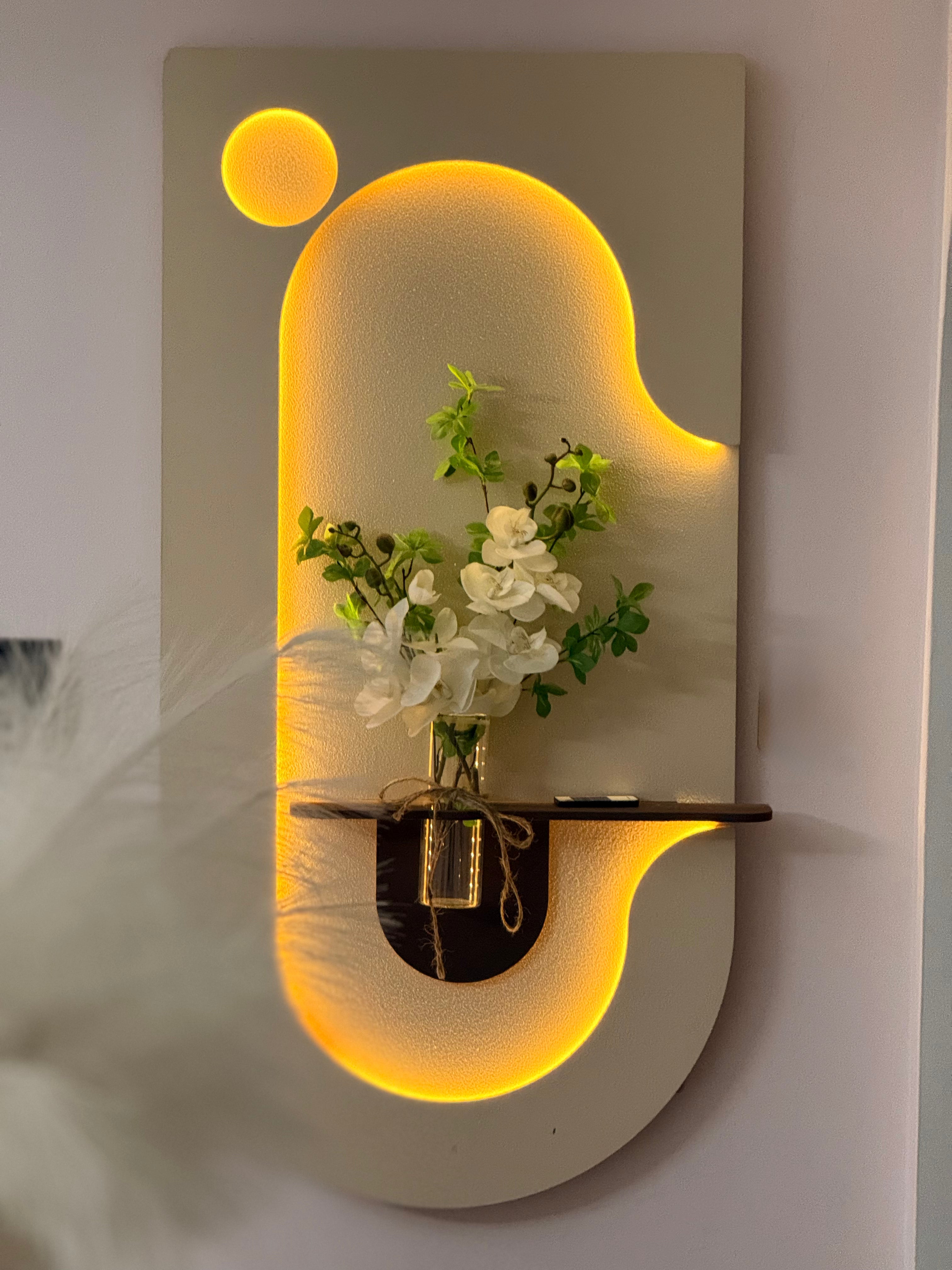 Eleva Modern Sandstone Wall Art with LED Backlight