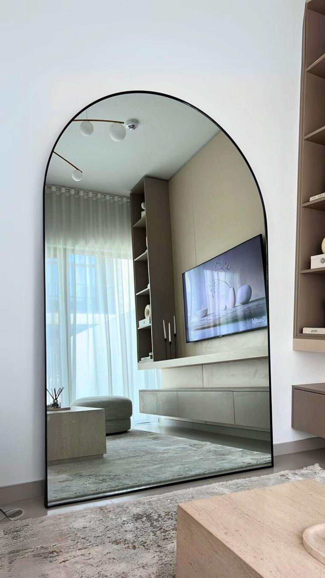 Over size aluminum Arch Mirror (3 sizes)