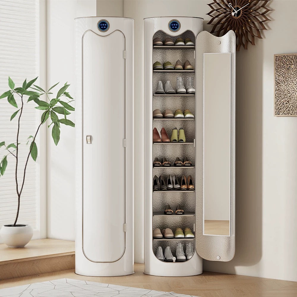 360° Rotating Smart Shoe Cabinet with UV & Ozone Sterilization