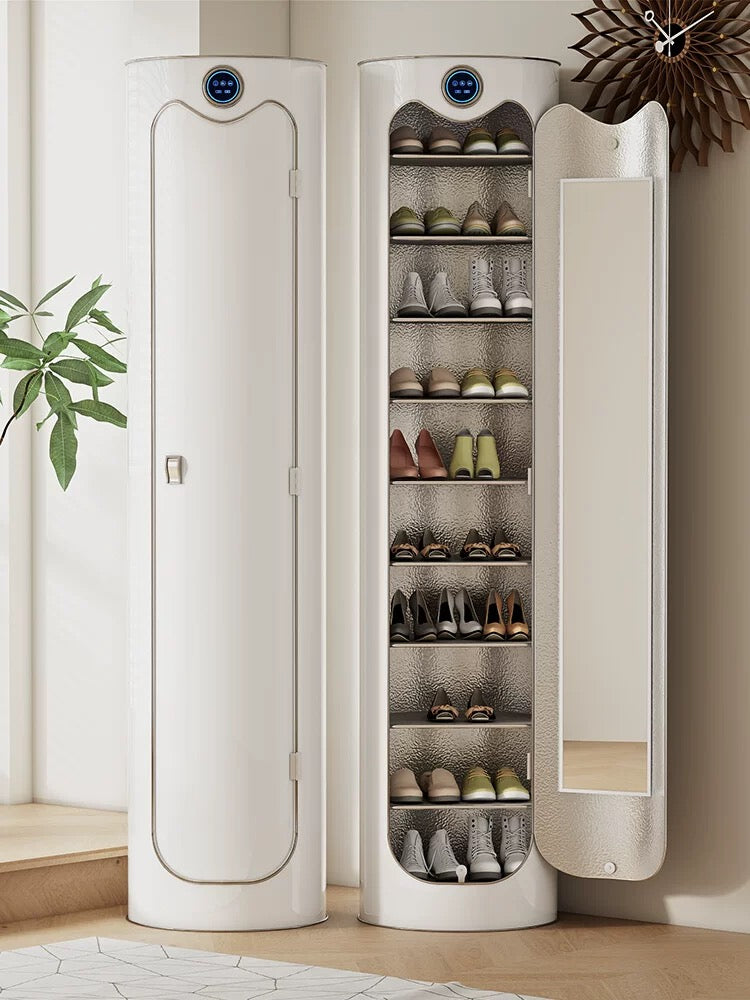 360° Rotating Smart Shoe Cabinet with UV & Ozone Sterilization