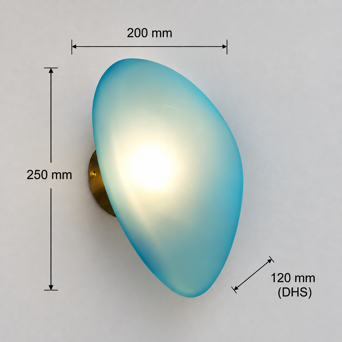 Modern Aqua Frosted Glass Wall Light – Indoor Decorative Wall Lamp