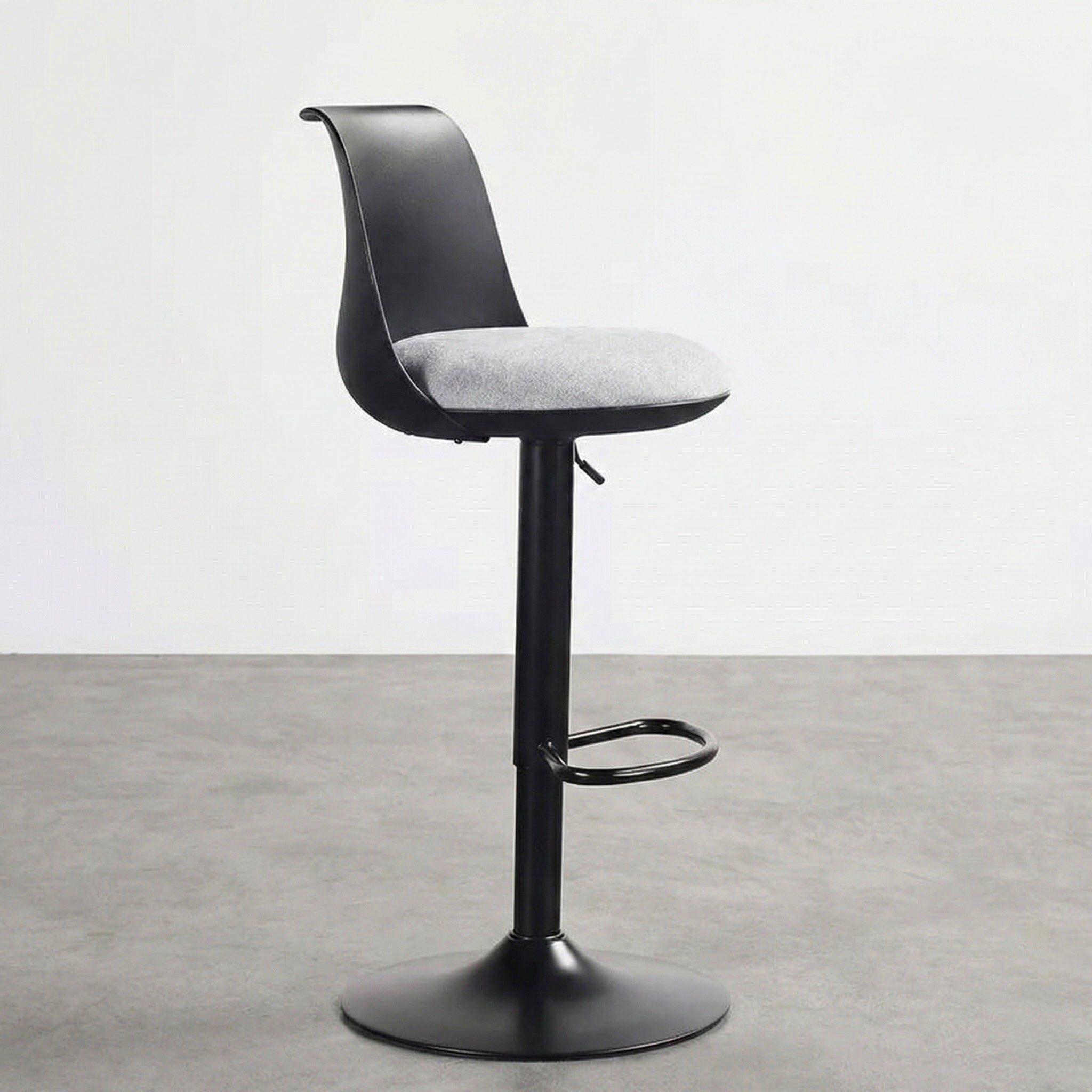 Adjustable Height Modern Bar Stool with Upholstered Seat - SHAGHAF HOME