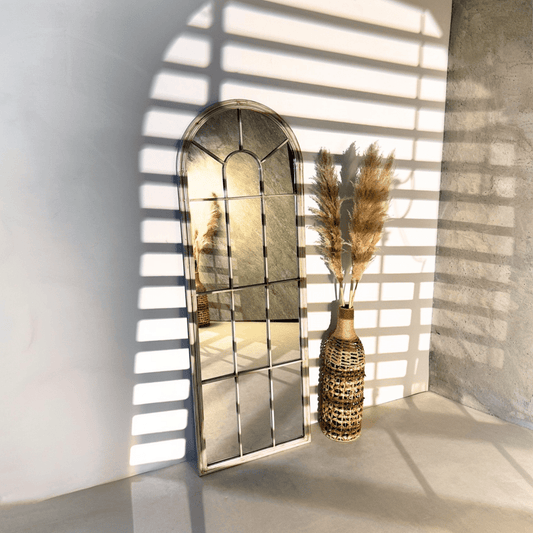 Alda Arch Wall Mirror – Vintage Off - White Design - SHAGHAF HOME