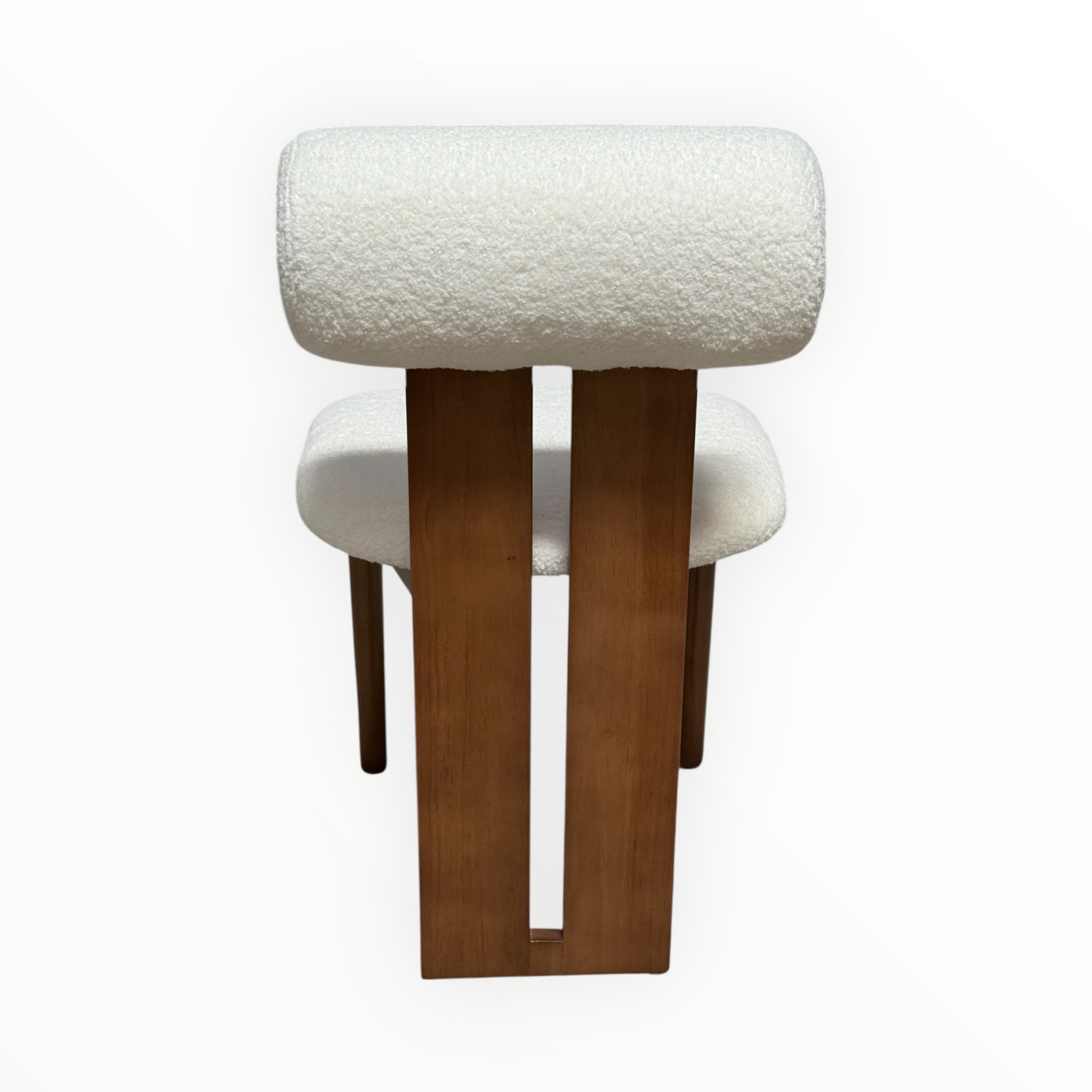 Arlo Bouclé Accent Chair – Solid Wood Frame - SHAGHAF HOME