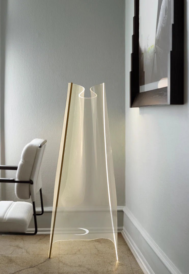 Art Post - modern Avant Silk - like Acrylic Floor Lamp - SHAGHAF HOME