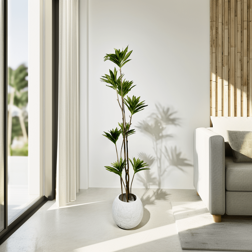 Artificial Dracaena Reflexa – Song of India Faux Plant - SHAGHAF HOME