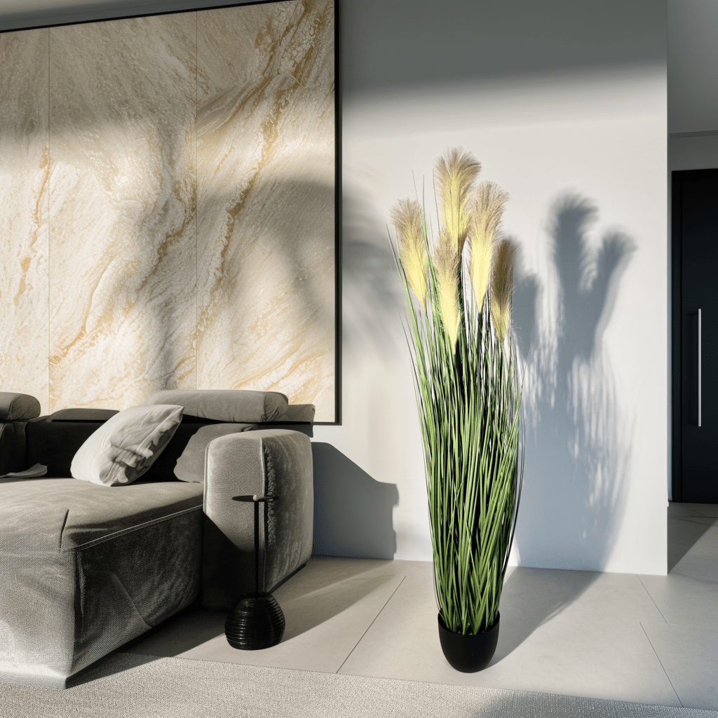 Artificial Pampas Grass – Tall Faux Decorative Plant for Elegant Interiors - SHAGHAF HOME