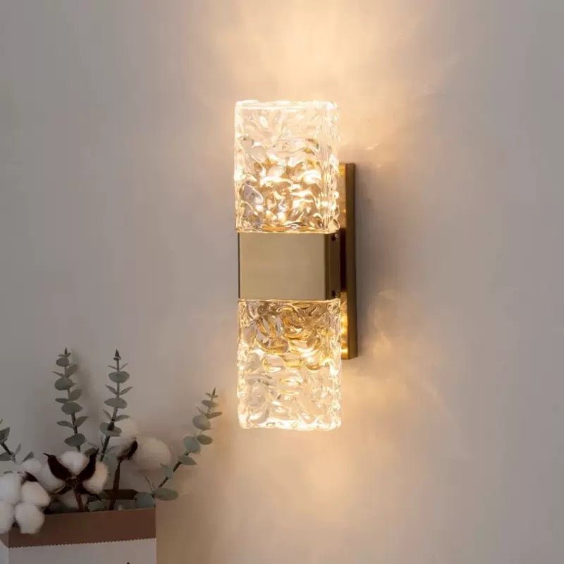 Aurora Crystal Wall Lamp – 3 - Color LED - SHAGHAF HOME
