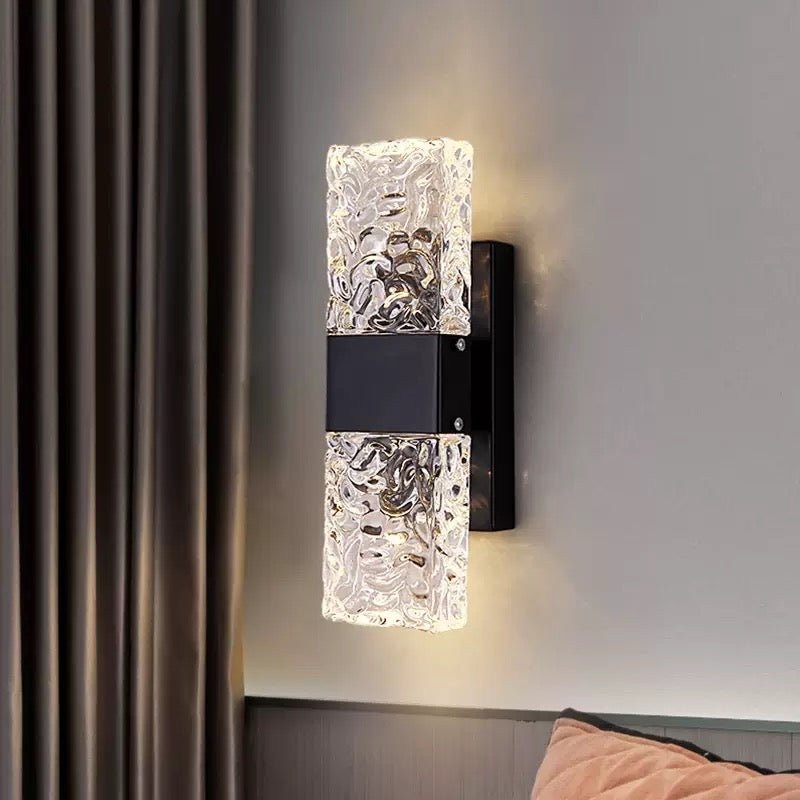 Aurora Crystal Wall Lamp – 3 - Color LED - SHAGHAF HOME