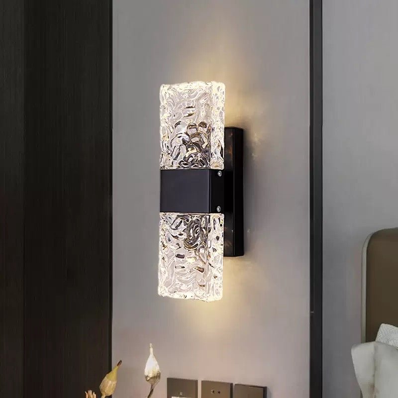 Aurora Crystal Wall Lamp – 3 - Color LED - SHAGHAF HOME