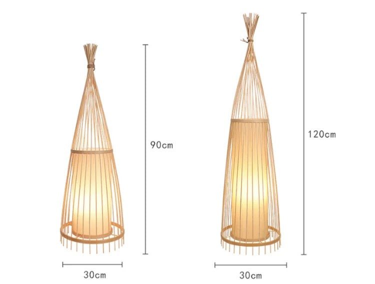 Bamboo Tapered Floor Light - SHAGHAF HOME