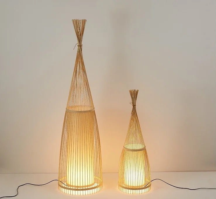 Bamboo Tapered Floor Light - SHAGHAF HOME