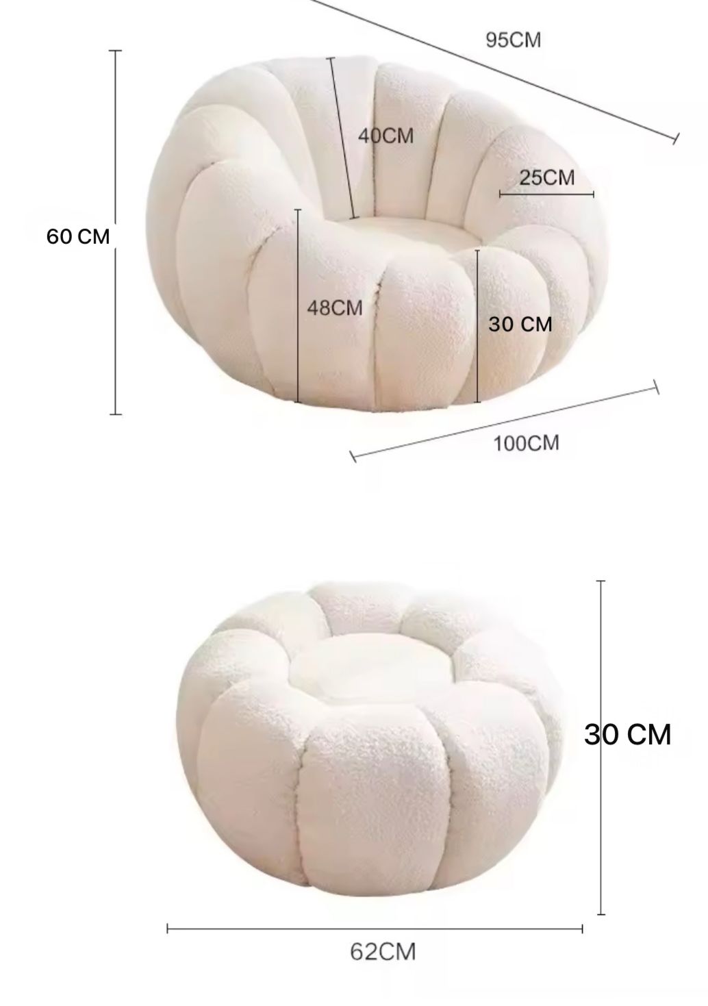 Boucle Rotatable Sofa Set - SHAGHAF HOME