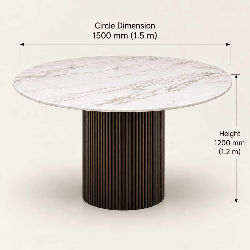 Calista Round Marble Dining Table - SHAGHAF HOME