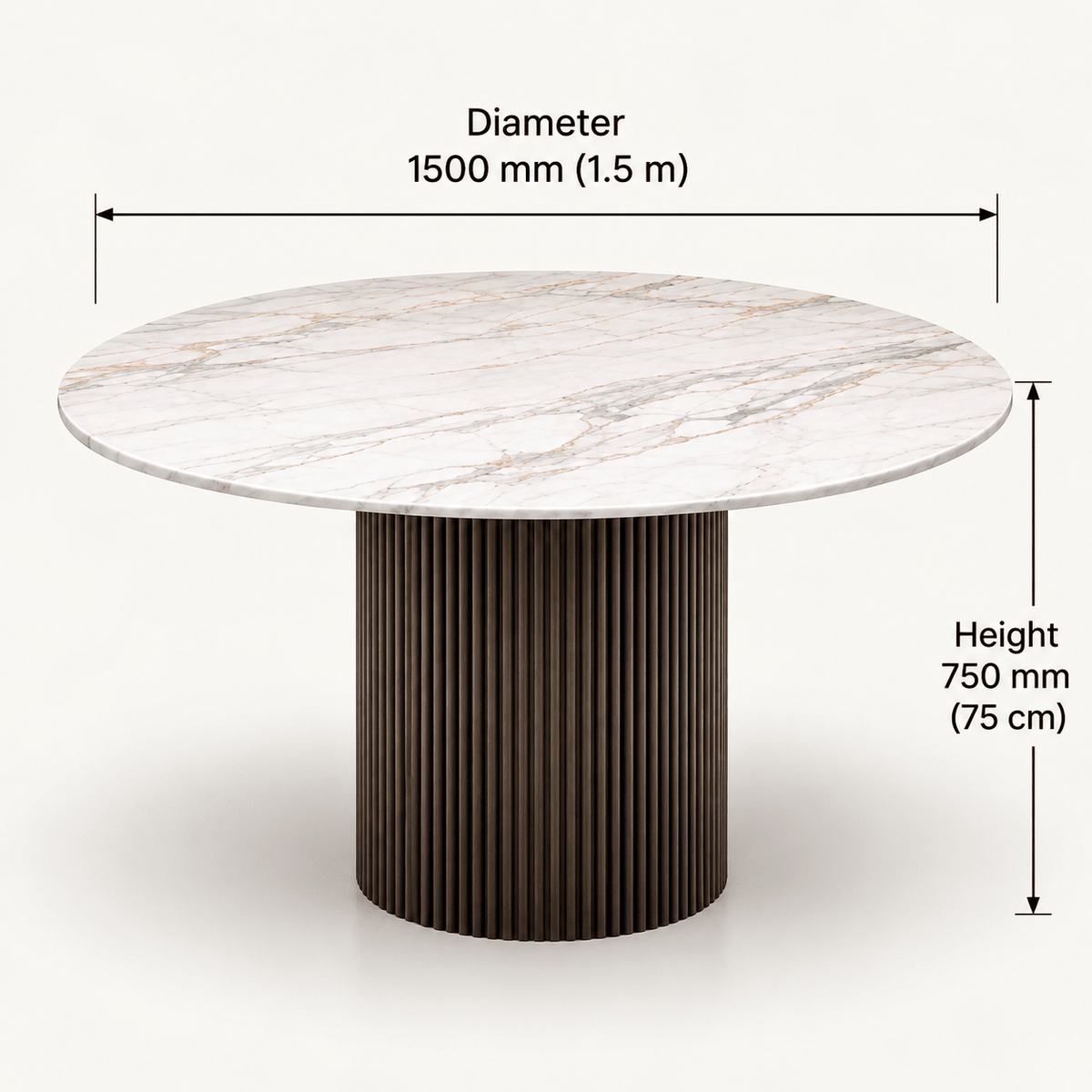 Calista Round Marble Dining Table - SHAGHAF HOME
