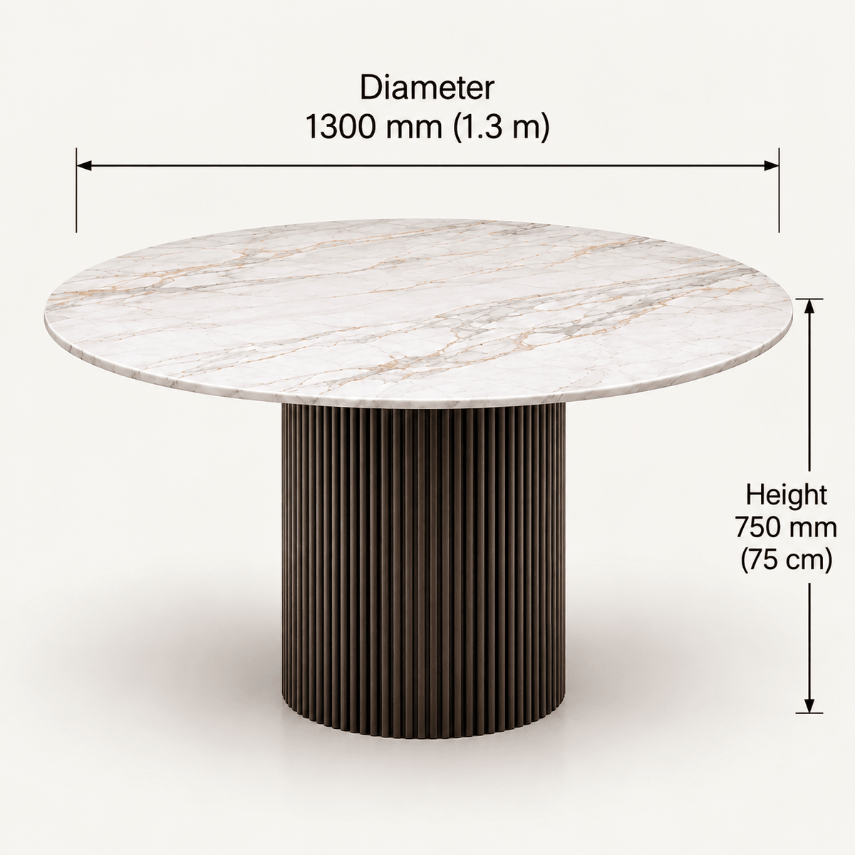 Calista Round Marble Dining Table - SHAGHAF HOME