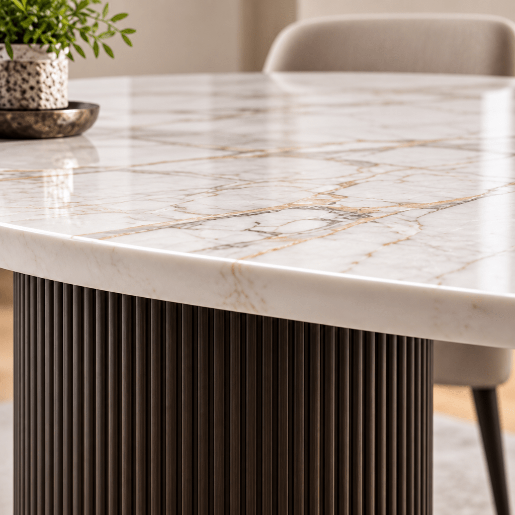 Calista Round Marble Dining Table - SHAGHAF HOME