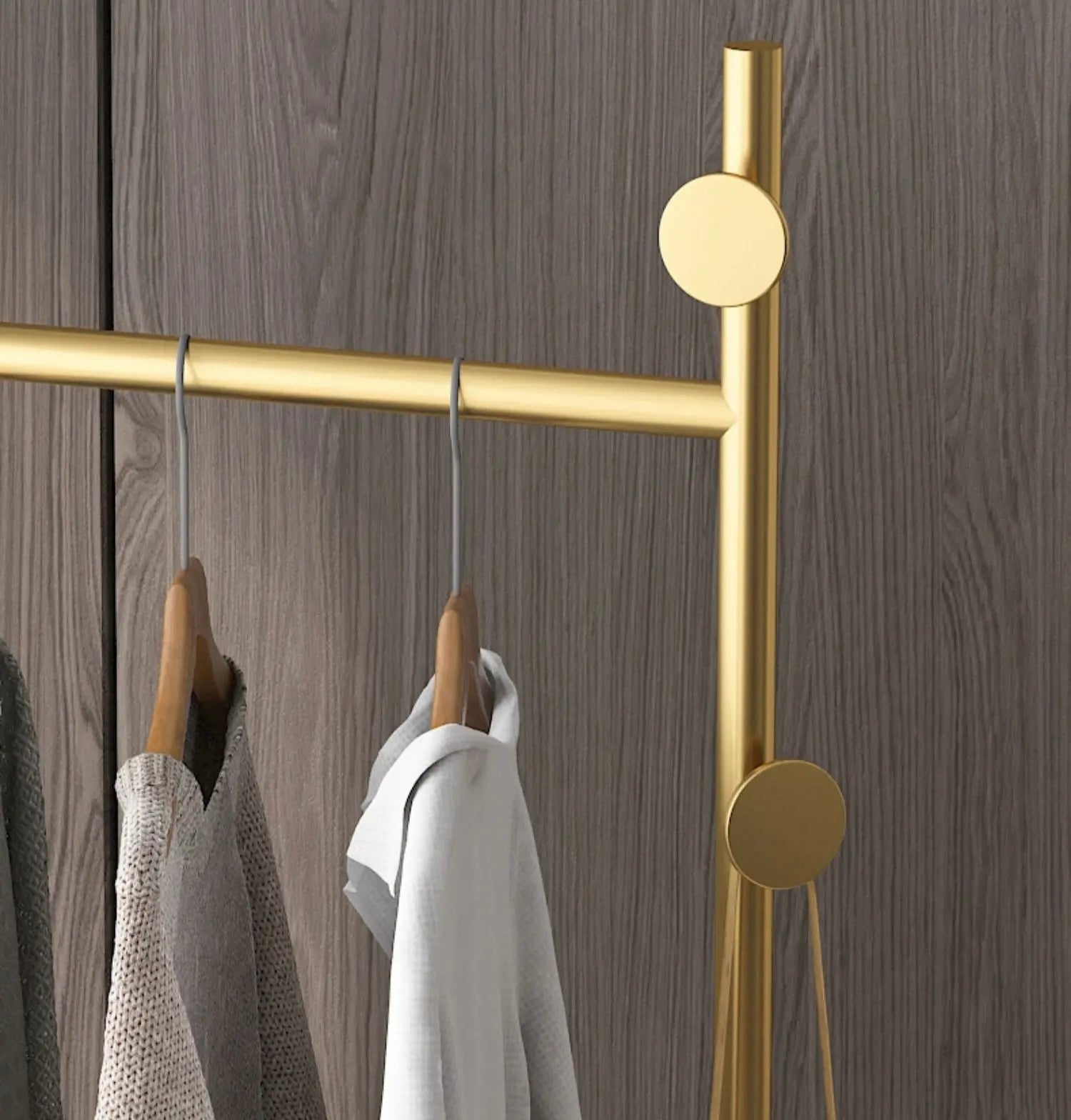 Clothes rack with oval full length Mirror - SHAGHAF HOME