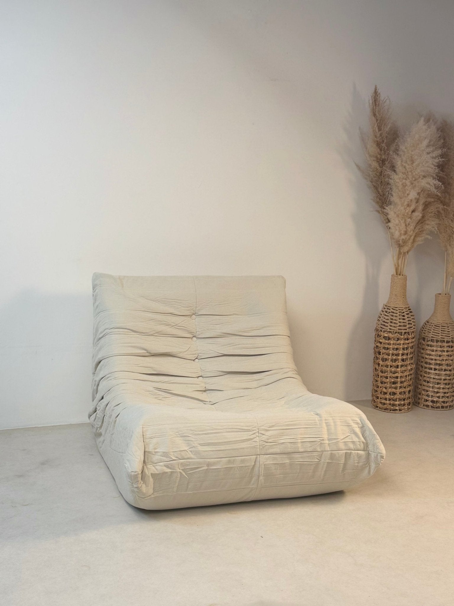 Compressed Lounge Chair – Light Beige - SHAGHAF HOME