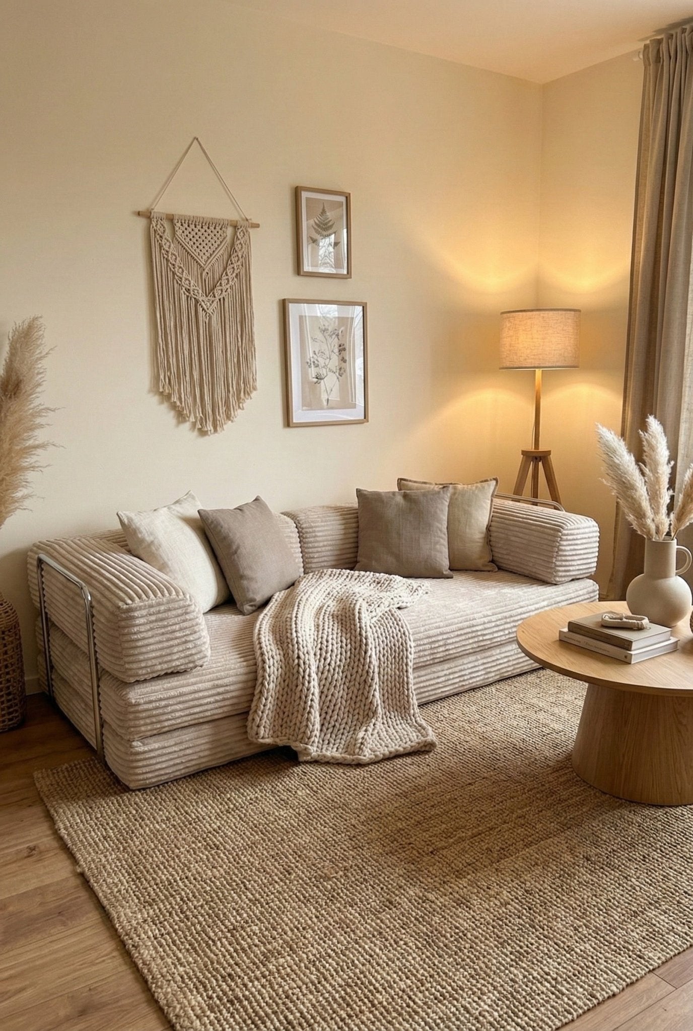 CozyFold Velvet Compressed Sofa Bed – Beige Elegance & Smart Comfort - SHAGHAF HOME